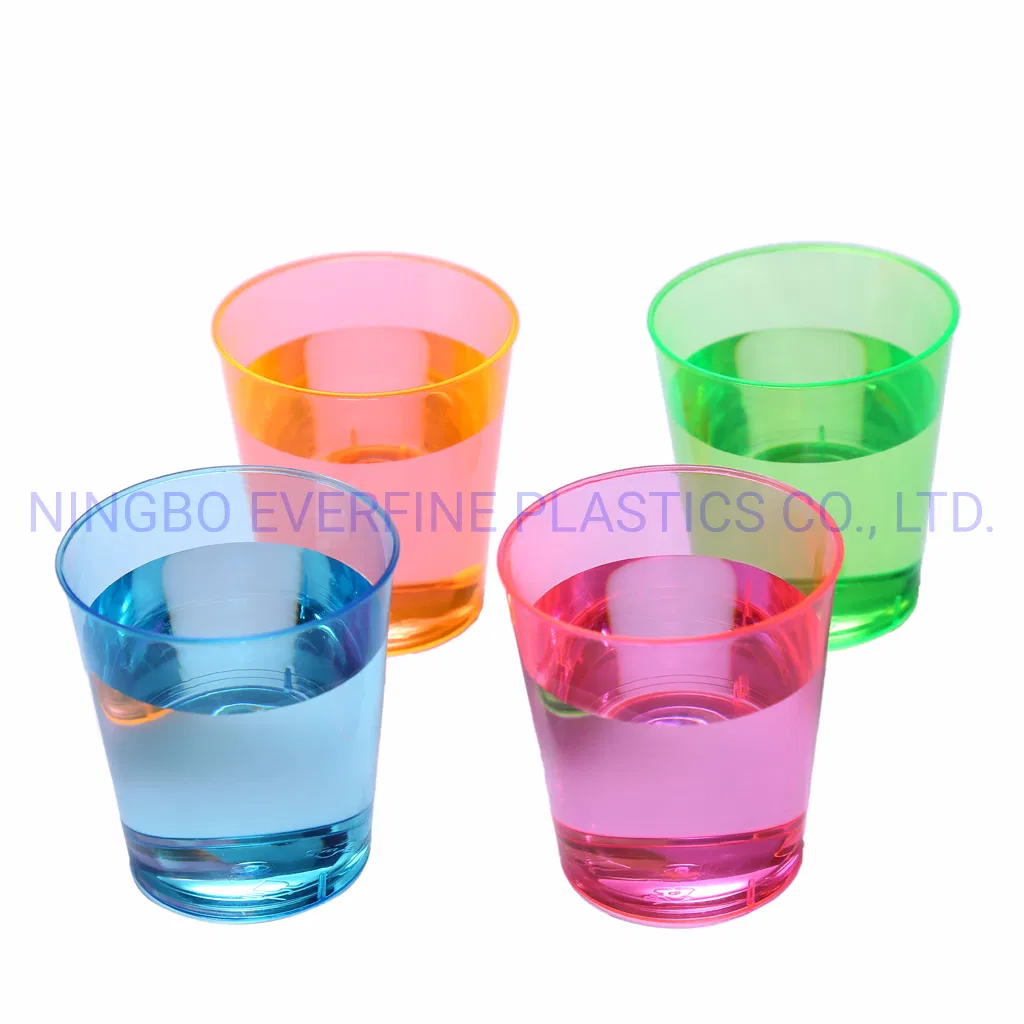 Пластиковая одноразовая неоновая рюмка (PS) на 2 унции Пластиковые изделия