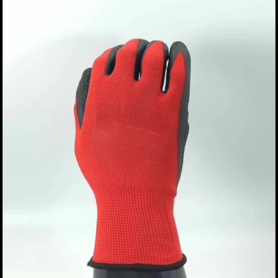 Nmsafety 13G полиэфирная латексная рабочая перчатка с покрытием для технического обслуживания