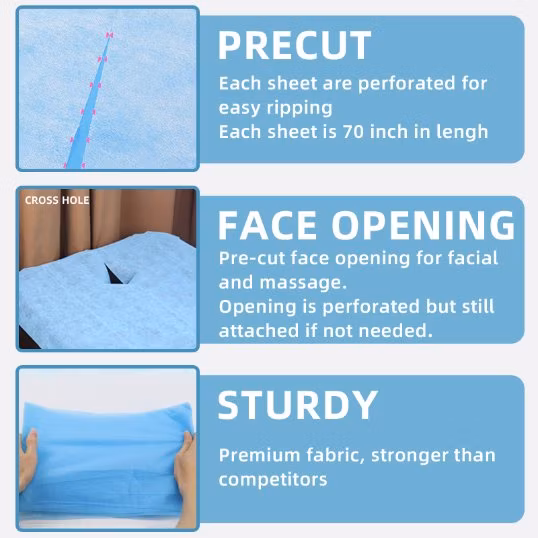 Простыни из нетканого материала PP SMS одноразовые, одноразовые простыни для спа-больниц