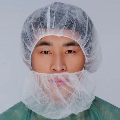 Одноразовая защита для бороды Xiantao Hubei из нетканого полипропиленового материала.
