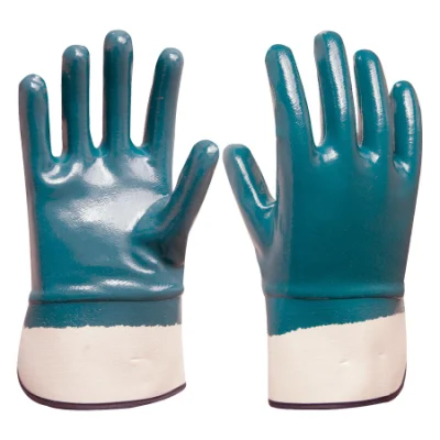 Промышленные нитриловые защитные перчатки. Нитриловые рабочие перчатки с хлопковой подкладкой и гладкой поверхностью с защитной манжетой.