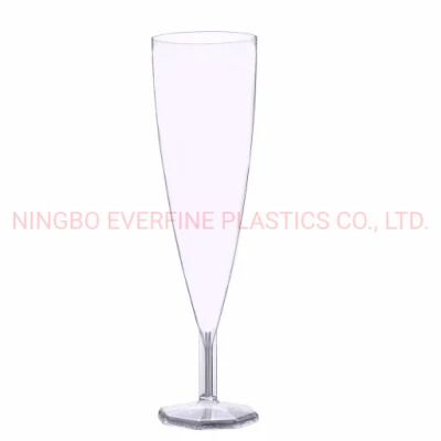 Одноразовые пластиковые бокалы для шампанского (PS) на 5,5 унции. Пластиковые изделия