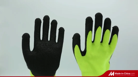 Защитные перчатки из полиэстера с нитриловым покрытием (NS004)