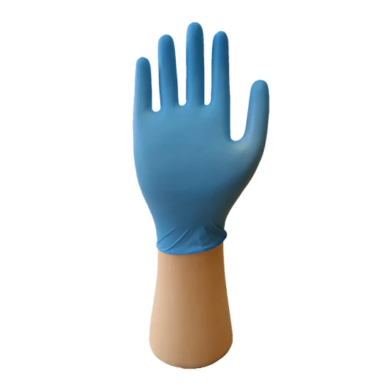 Медицинские принадлежности, неопудренные медицинские синие одноразовые нитриловые смотровые перчатки